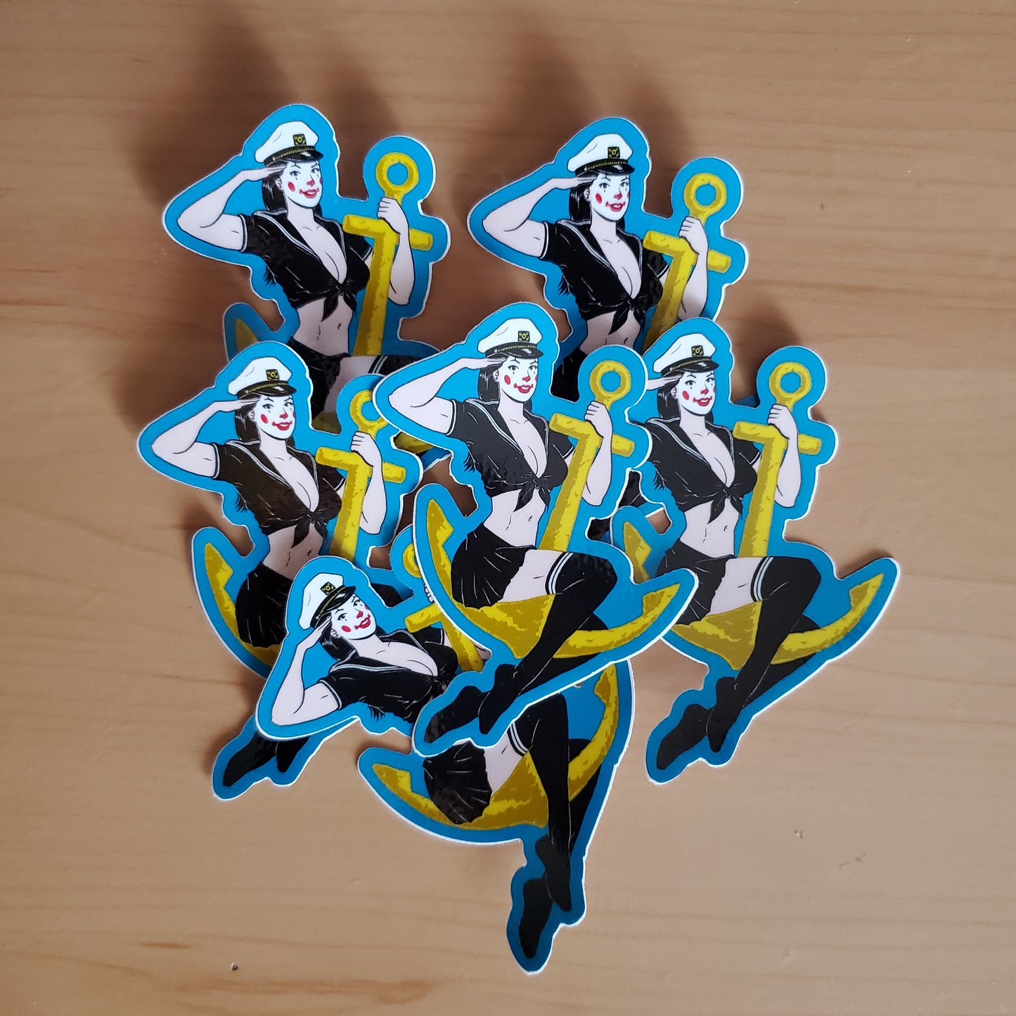 Sailor Clown Girl Bekaloo Pin-Up sticker
