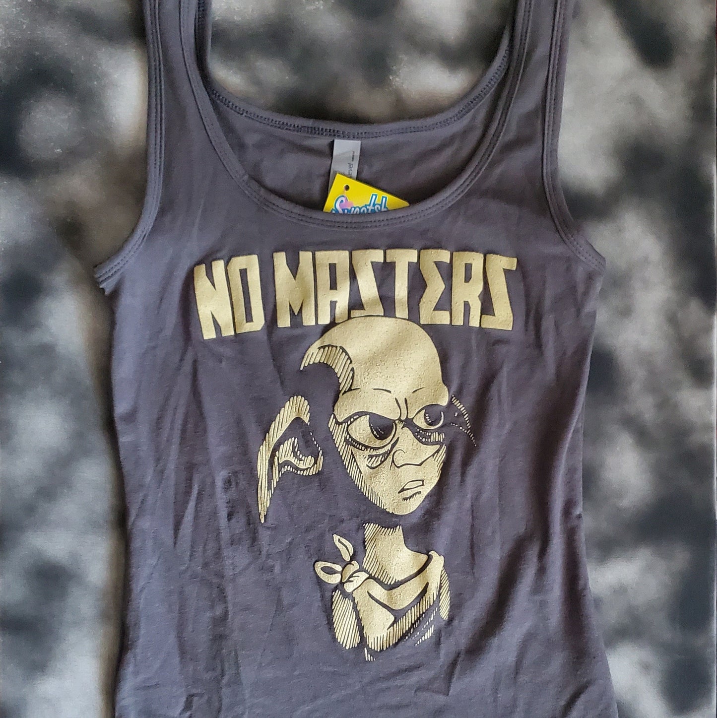 No Masters // House Elf Rebellion // Gray n Gold Ladies' Tank Tops