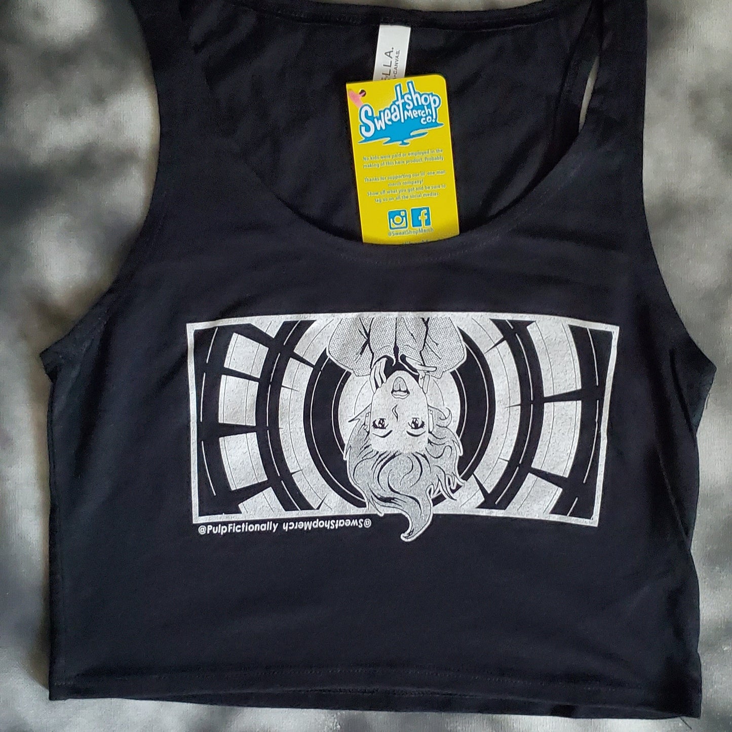 Chibi-Pulp-Chan Crop Tanks ( Pulp Fictionally // Chibi // Anime // Manga )