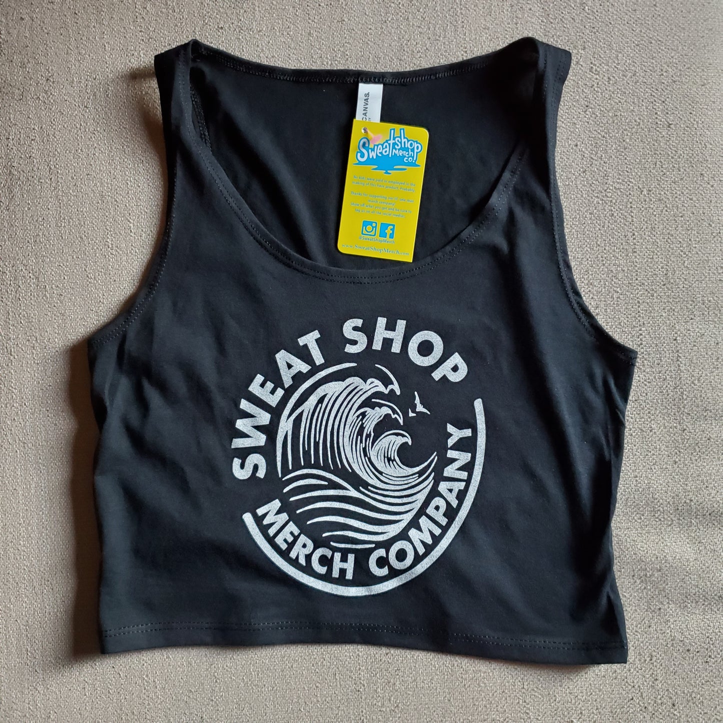 SweatShop Merch Co Merch Claw Crop Tops Black