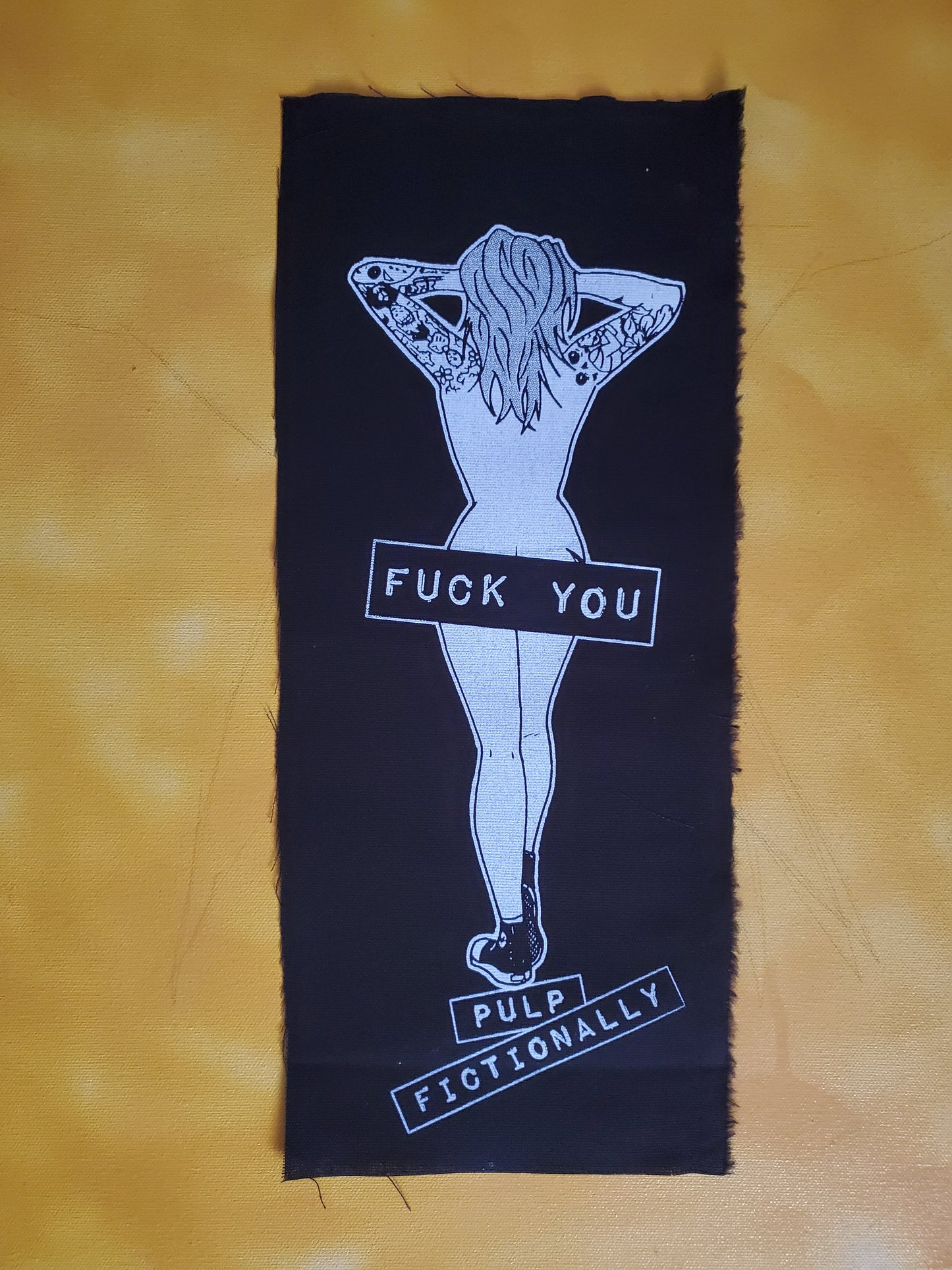 Pulp Fictionally FU censordhip canvas patch