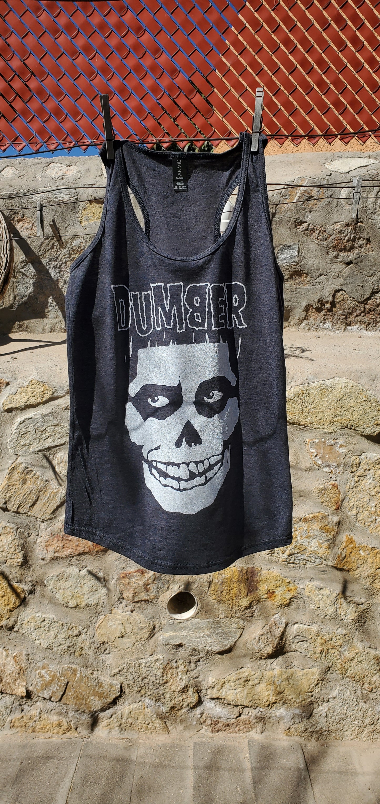 DUMBER ( misfits x dumb and dumber ) Ladies' Racerback Tanktops