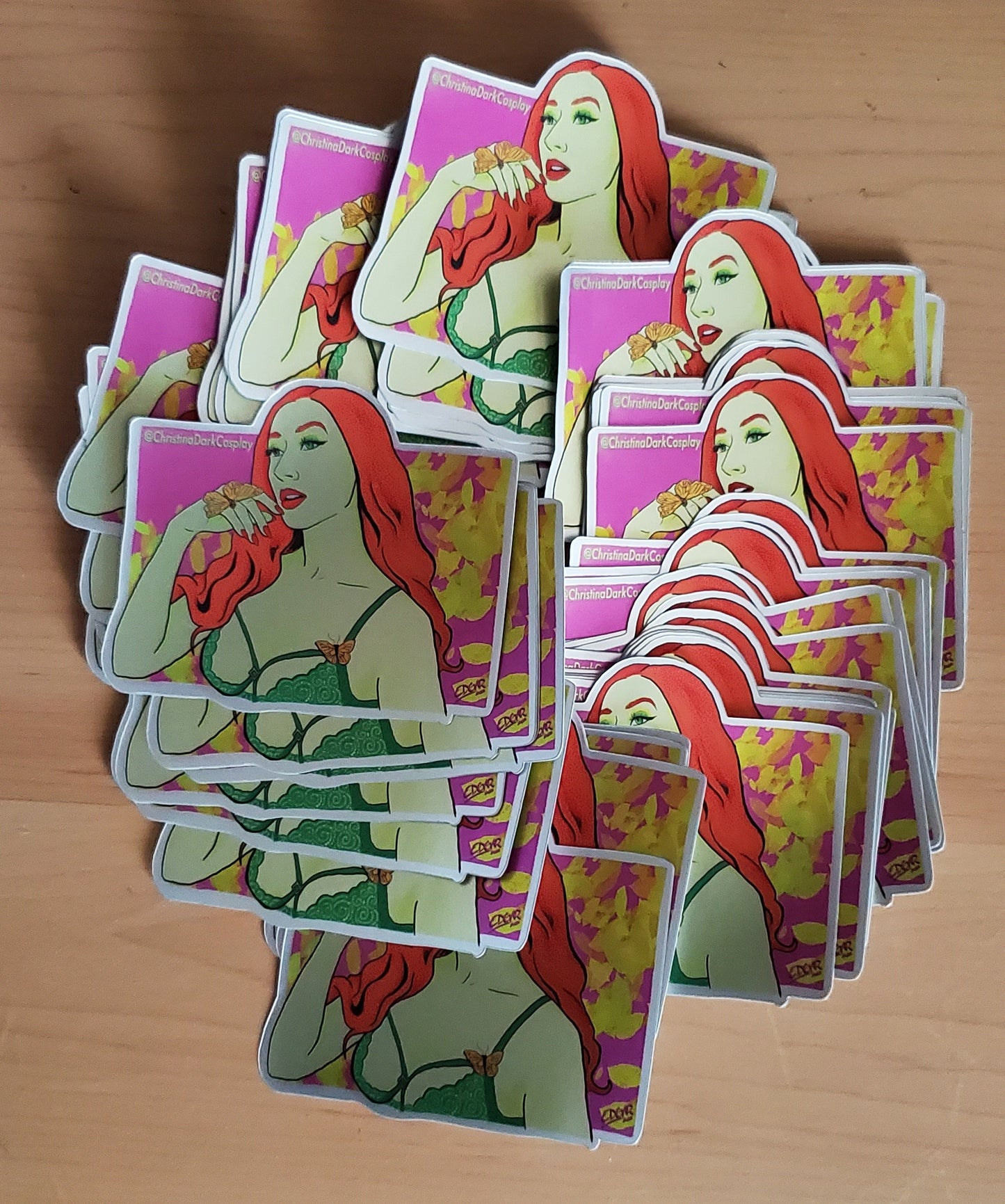 Christina Dark / Poison Ivy Cosplay / Metallic Collab Stickers