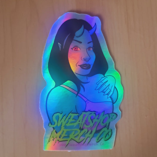 SweatShop DemonGirl HoloStickers