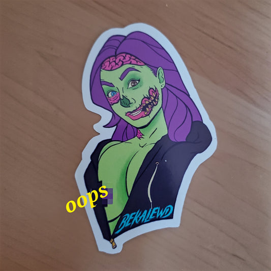 Lewd Zombie Clown Girl Bekaloo sticker