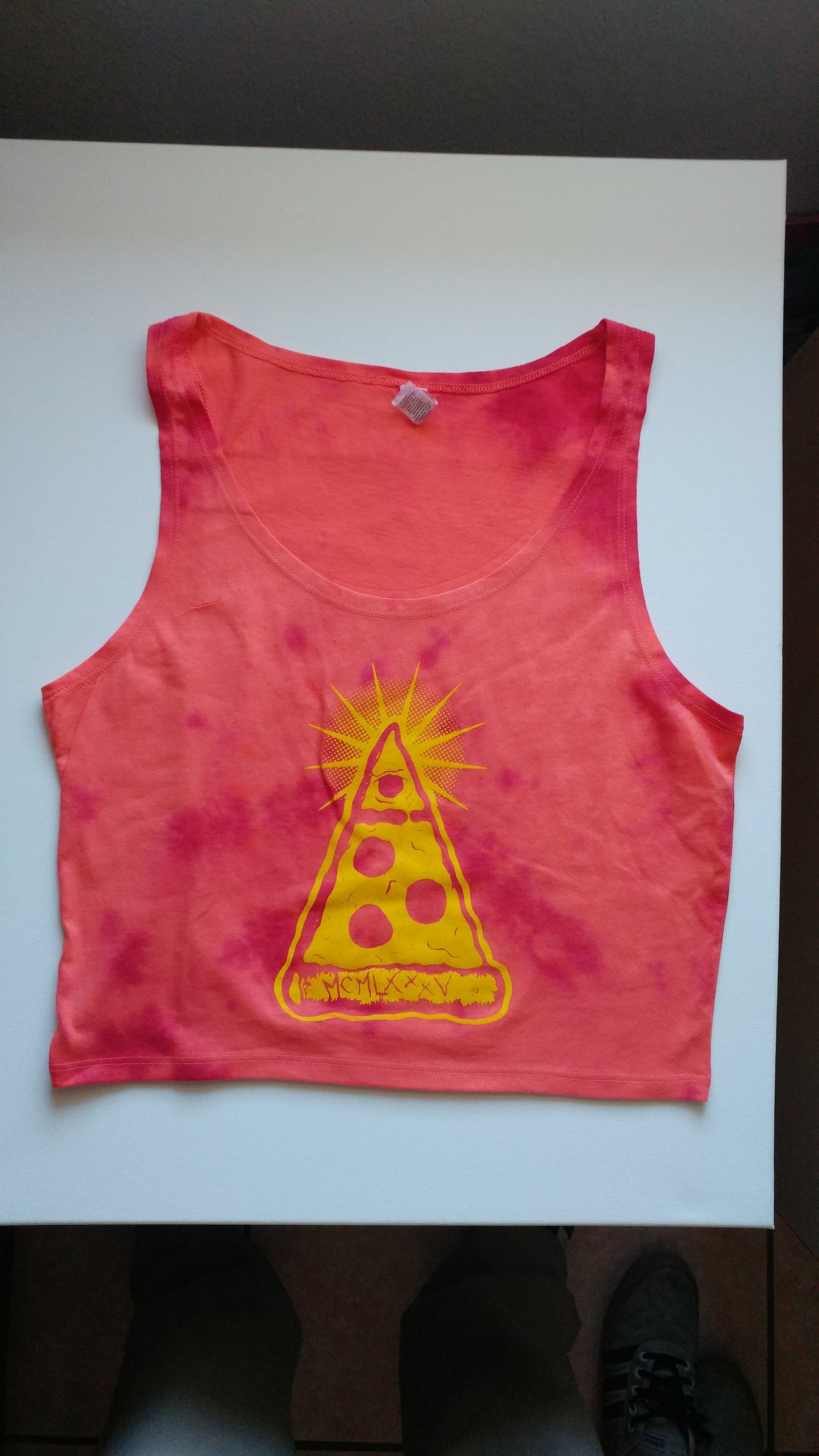 LIMITED EDITION  **TYE-DYED** Illuminati Pizza // Crop Tops