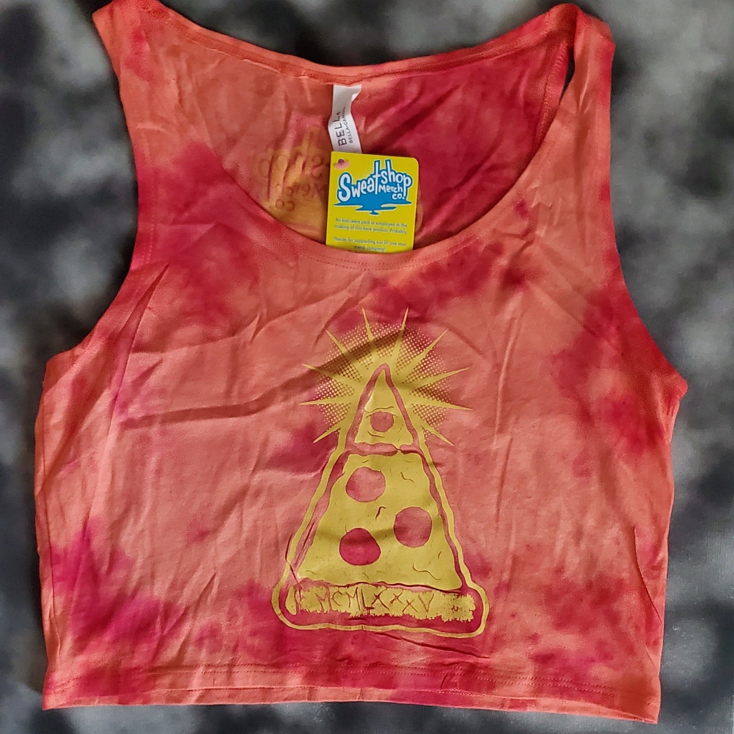 LIMITED EDITION  **TYE-DYED** Illuminati Pizza // Crop Tops