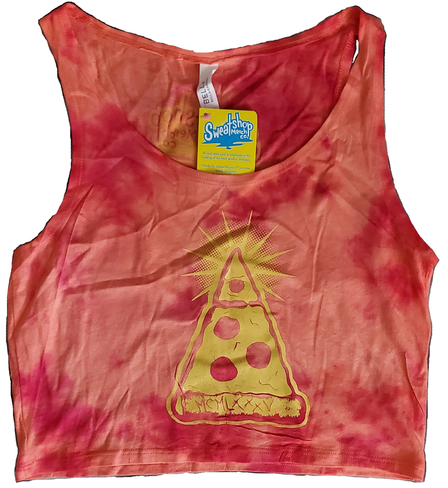 LIMITED EDITION  **TYE-DYED** Illuminati Pizza // Crop Tops